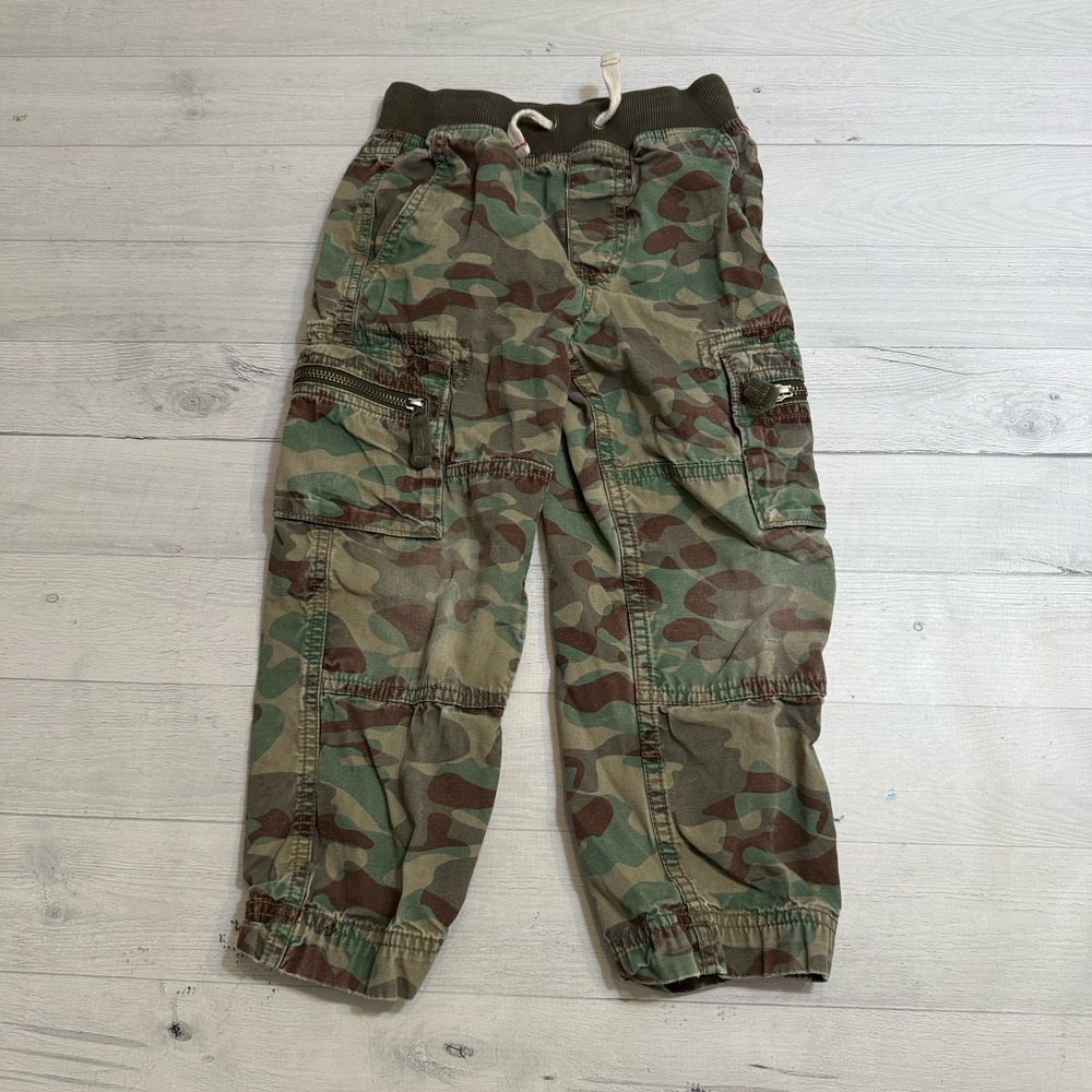 Hanna Andersson kids camo pull on‎ pants 110/5